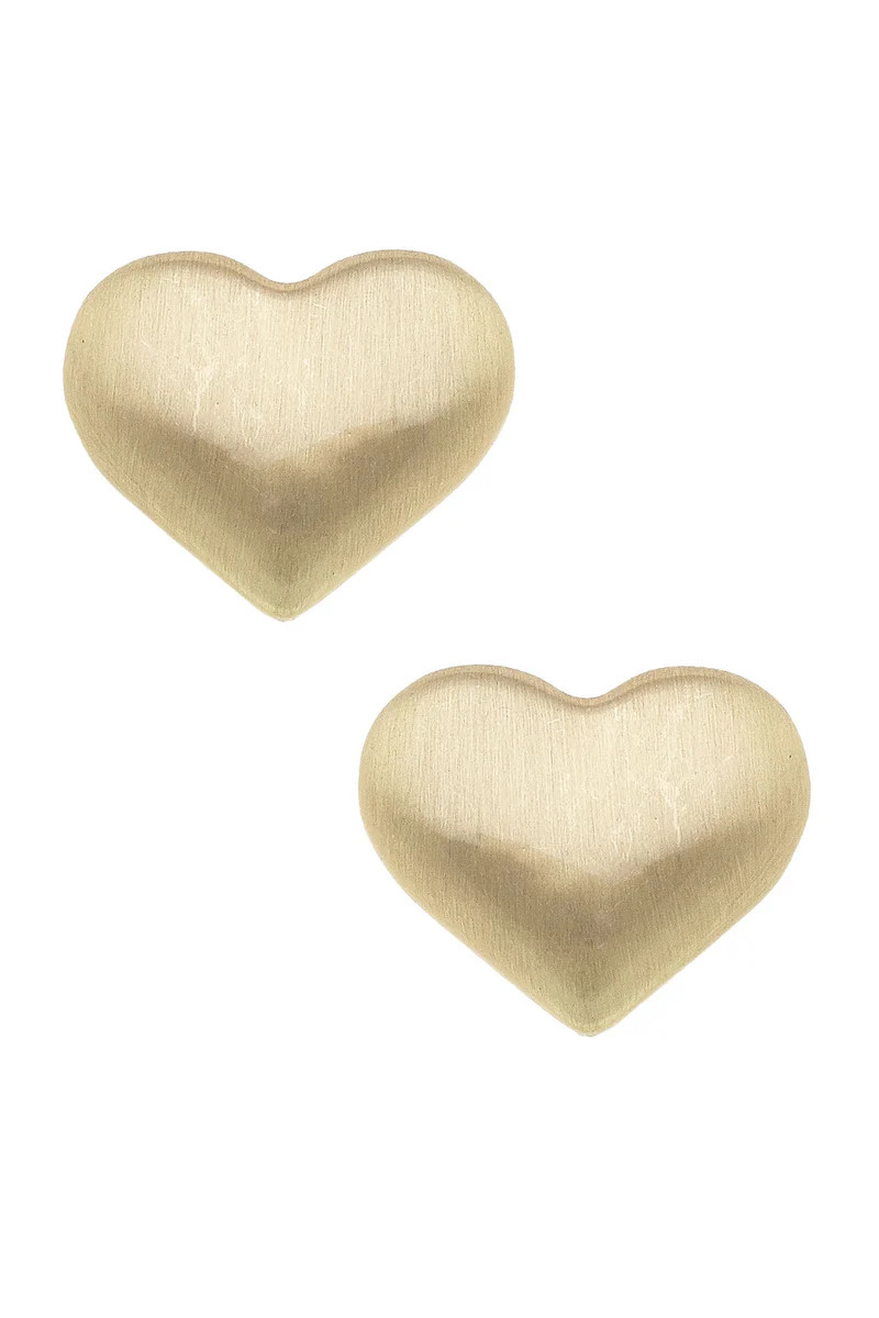 Icon Puffed Heart Stud Earrings | CANVAS