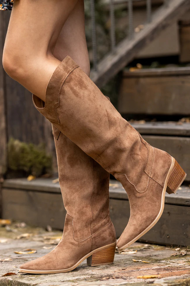 Juliette Brown Cowboy Boots SALE | Pink Lily