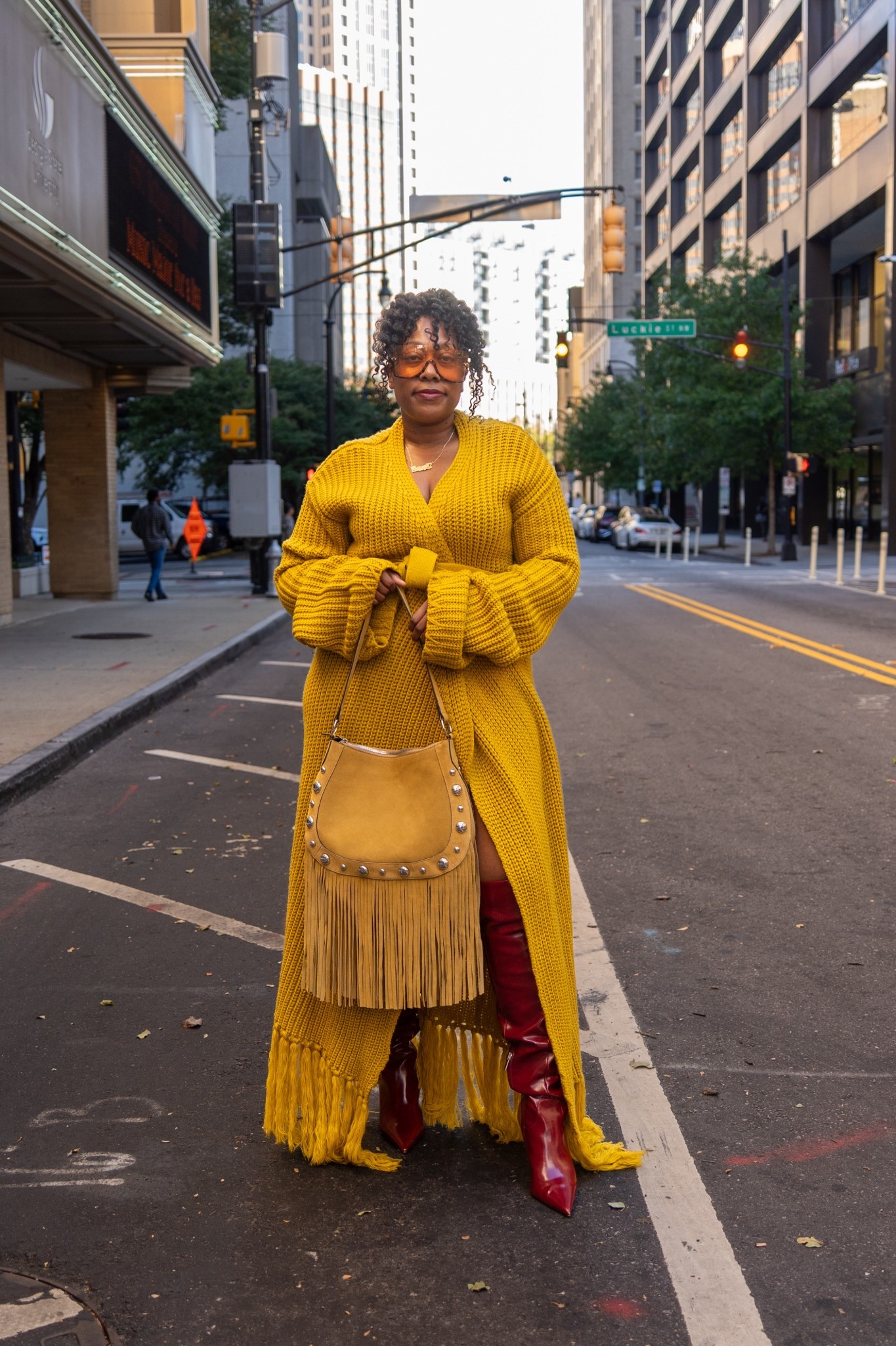 Hanifa cardigan
Otk boots

#LTKItBag #LTKMidsize