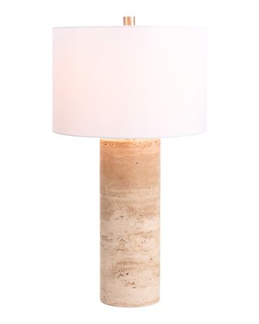 21in Travertine Table Lamp | TJ Maxx