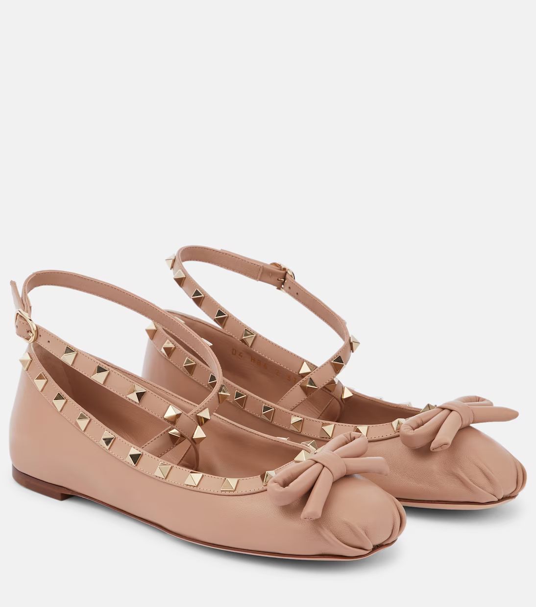 Rockstud leather ballet flats | Mytheresa (US/CA)