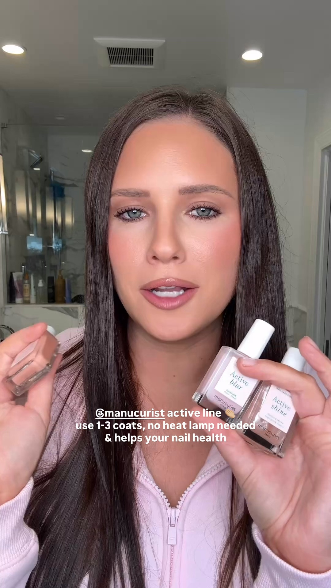 If your nail health is struggling, watch this!!! @manucurist active line is a hybrid care & make-up polish that strengthens the nail plate with its patented formula, enriched with chestnut extract, niacinamide and AHAs. 