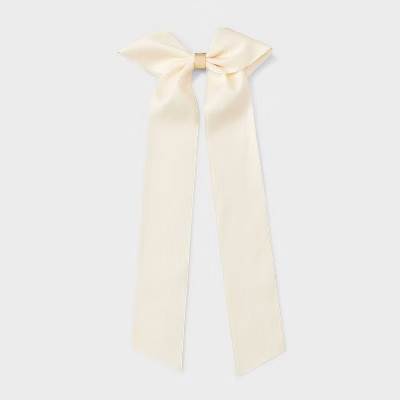 Bow with Gold Center Hair Clip - A New Day™ Ivory | Target