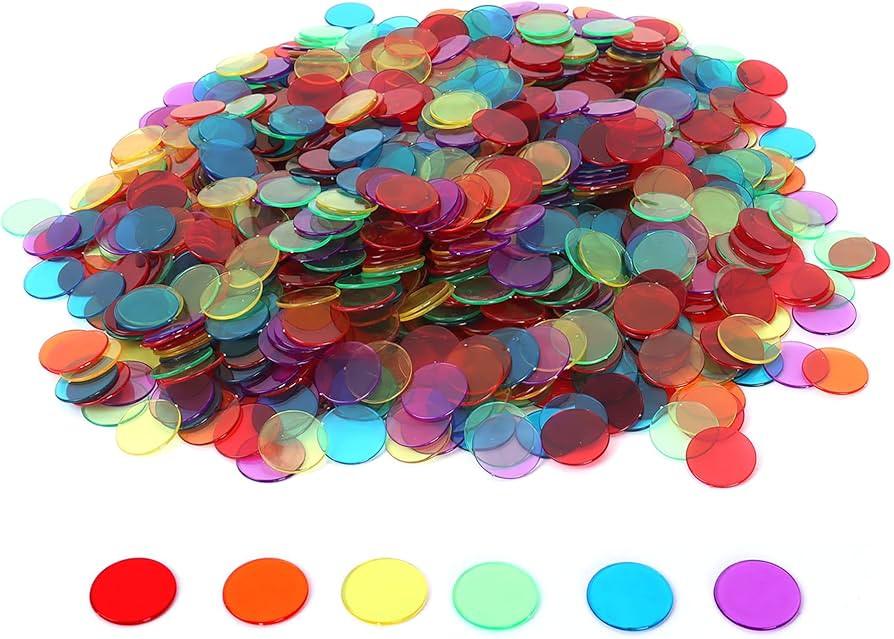 GSE Games & Sports Expert Multi-Color Bingo Chips, 500 Pieces 3/4-Inch High-Contrast Transparent ... | Amazon (US)