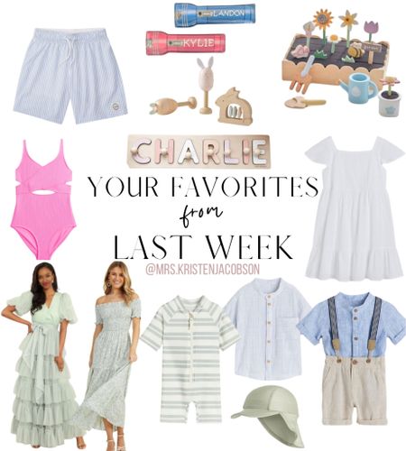 Your favorites from last week 🤍 women’s dress, spring dress, Easter dress, family picture dress, Easter basket stuffers, Easter, Easter gift guide, baby swimwear, toddler swimwear, baby gifts, toddler gifts, kids gifts

#eastergiftguide #easterbasketstuffers #womensdress #springdress #familypictureoutfits 

#LTKSeasonal #LTKfamily #LTKkids