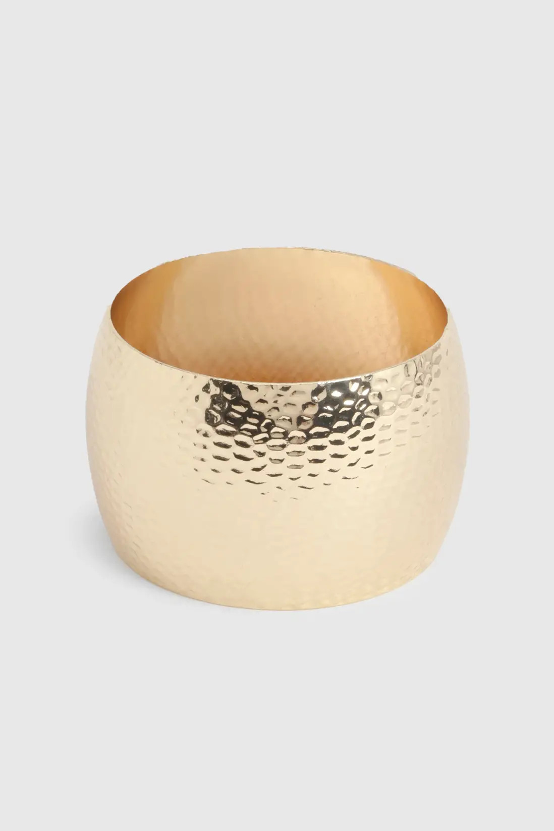 Gold Chunky Hammered Bangle | Boohoo | Boohoo.com (UK & IE)