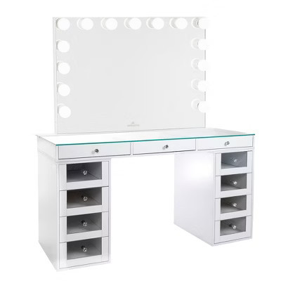 Impressions Vanity SlayStation® Pro 2.0 Tabletop + Vanity Mirror + 4 Drawer Units Bundle White | Target