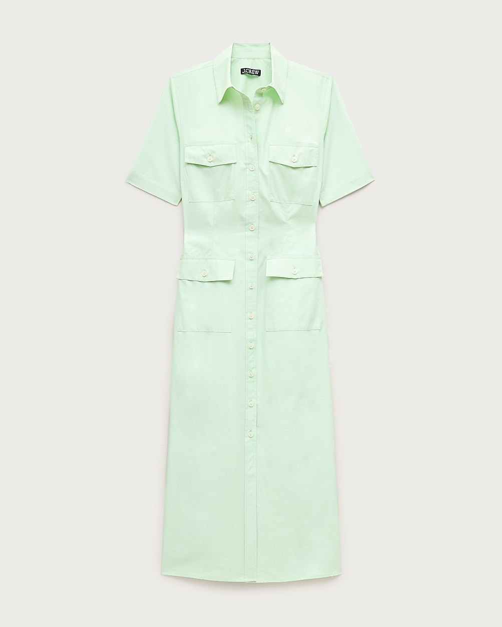 Utility midi shirt-dress in cotton poplin | J. Crew US