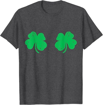 Shamrock Boobs T-Shirt Irish St Patricks Day Shirt T-Shirt | Amazon (US)