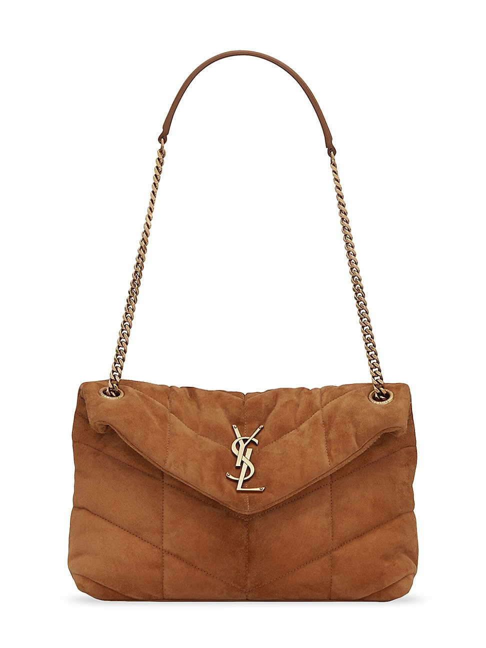 Women's Puffer Small in Quilted Suede - Cinnamon | Saks Fifth Avenue