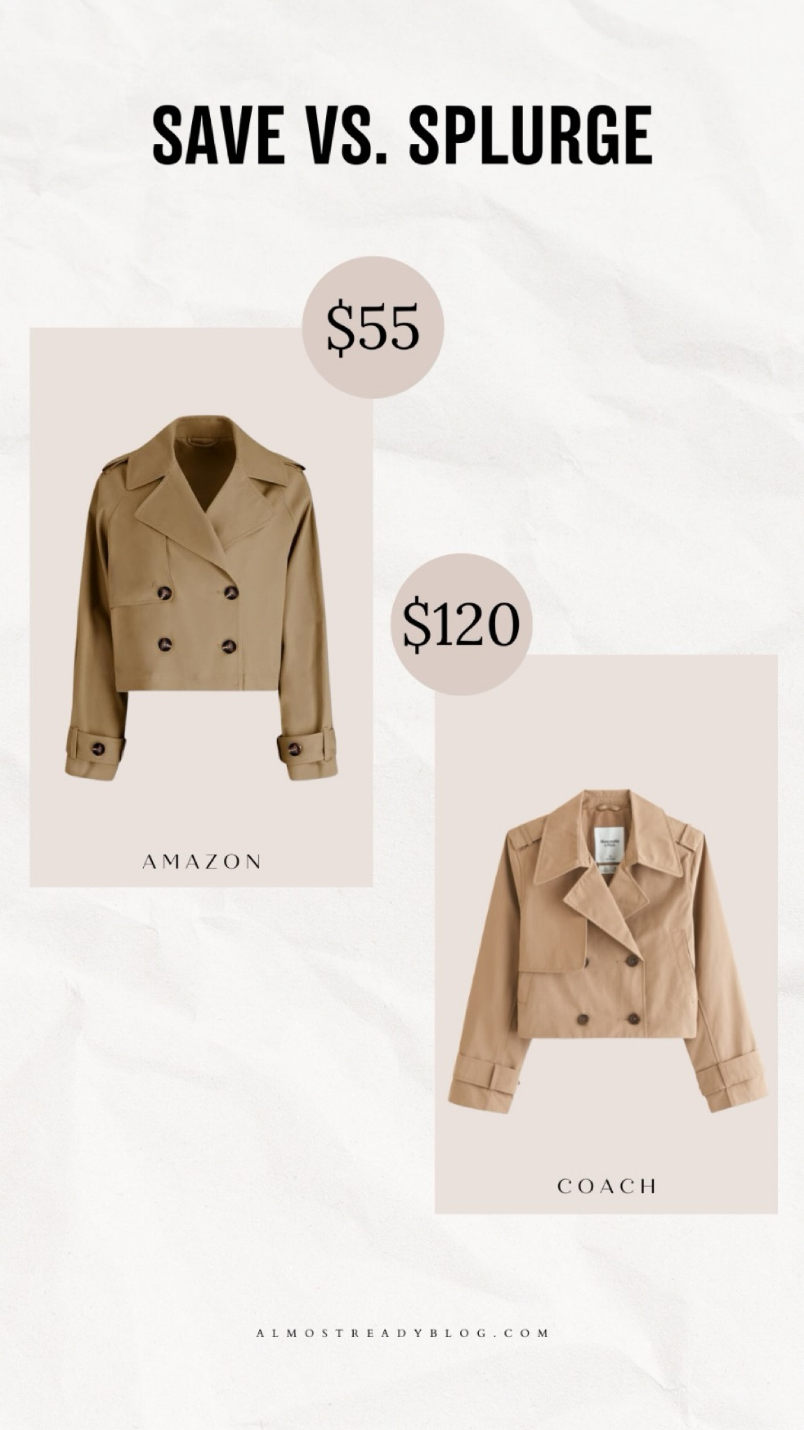 Amazon look for less, cropped trench, fall jacket, amazon finds

#LTKFindsUnder100 #LTKFindsUnder50