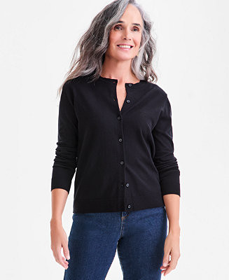 Women's Button-Down Long-Sleeve Cardigan | Macy's