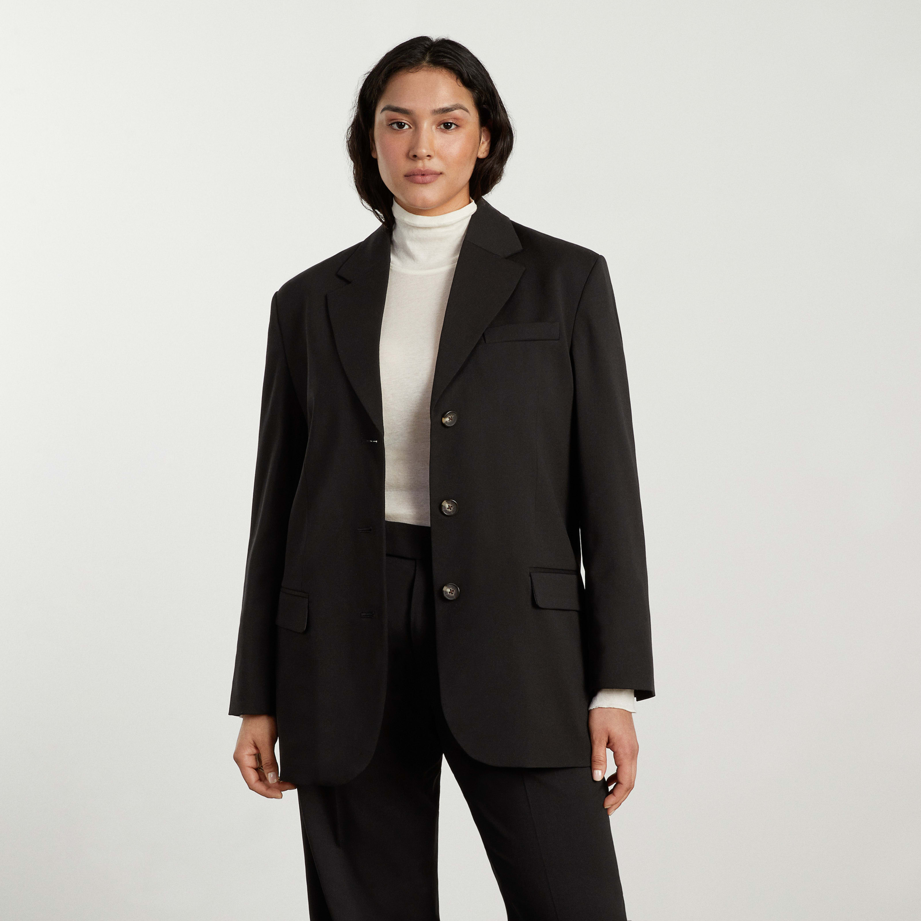 Women's '80s Italian Wool Blazer by Everlane in Black, Size 16 | Everlane