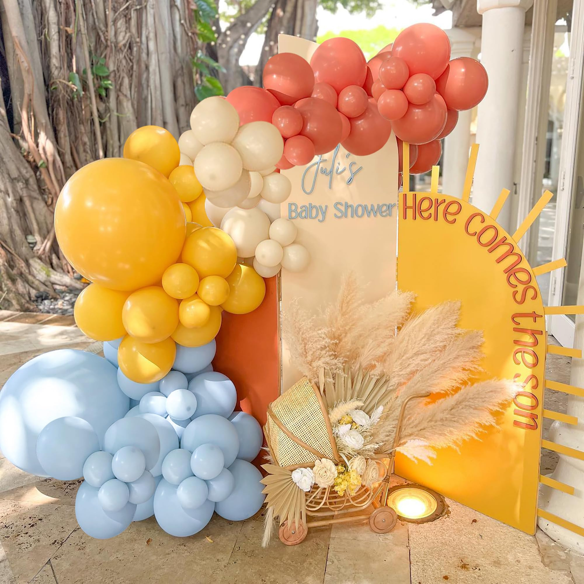 Balloons Sets102 PCS Mustard Yellow Matte Coral Sand Balloons Garland Arch Kits for Birthday Part... | Amazon (US)