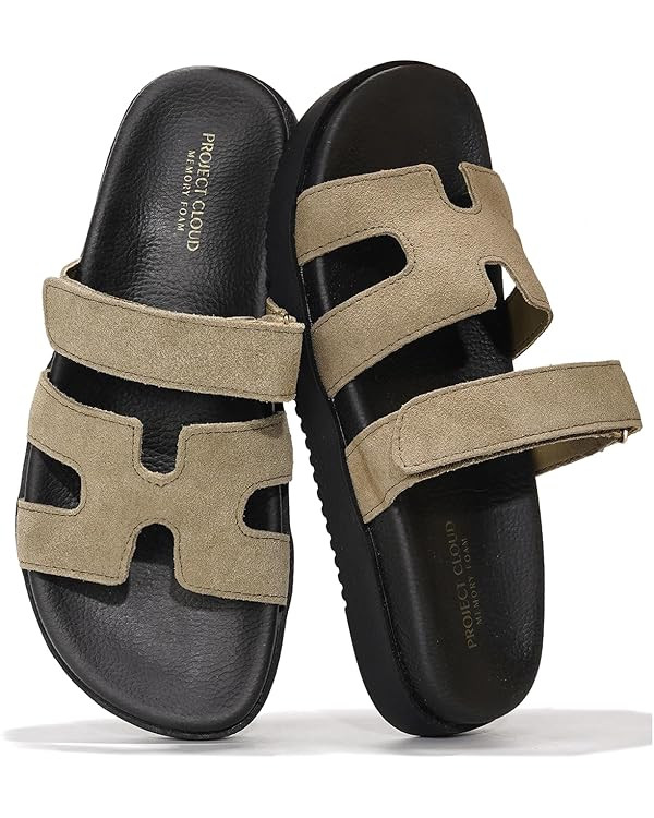 Project Cloud Genuine Leather Womens Sandals - Stylish & Comfy Sandals for Women Footwear with Me... | Amazon (US)