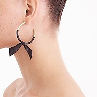 Ribbon-wrapped hoop earrings | J. Crew US