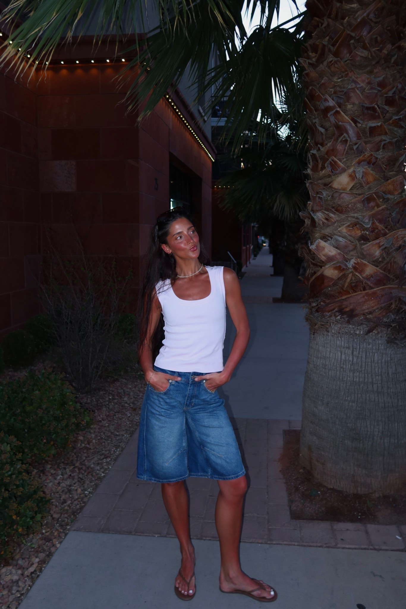 Wearing S tee 24 shorts