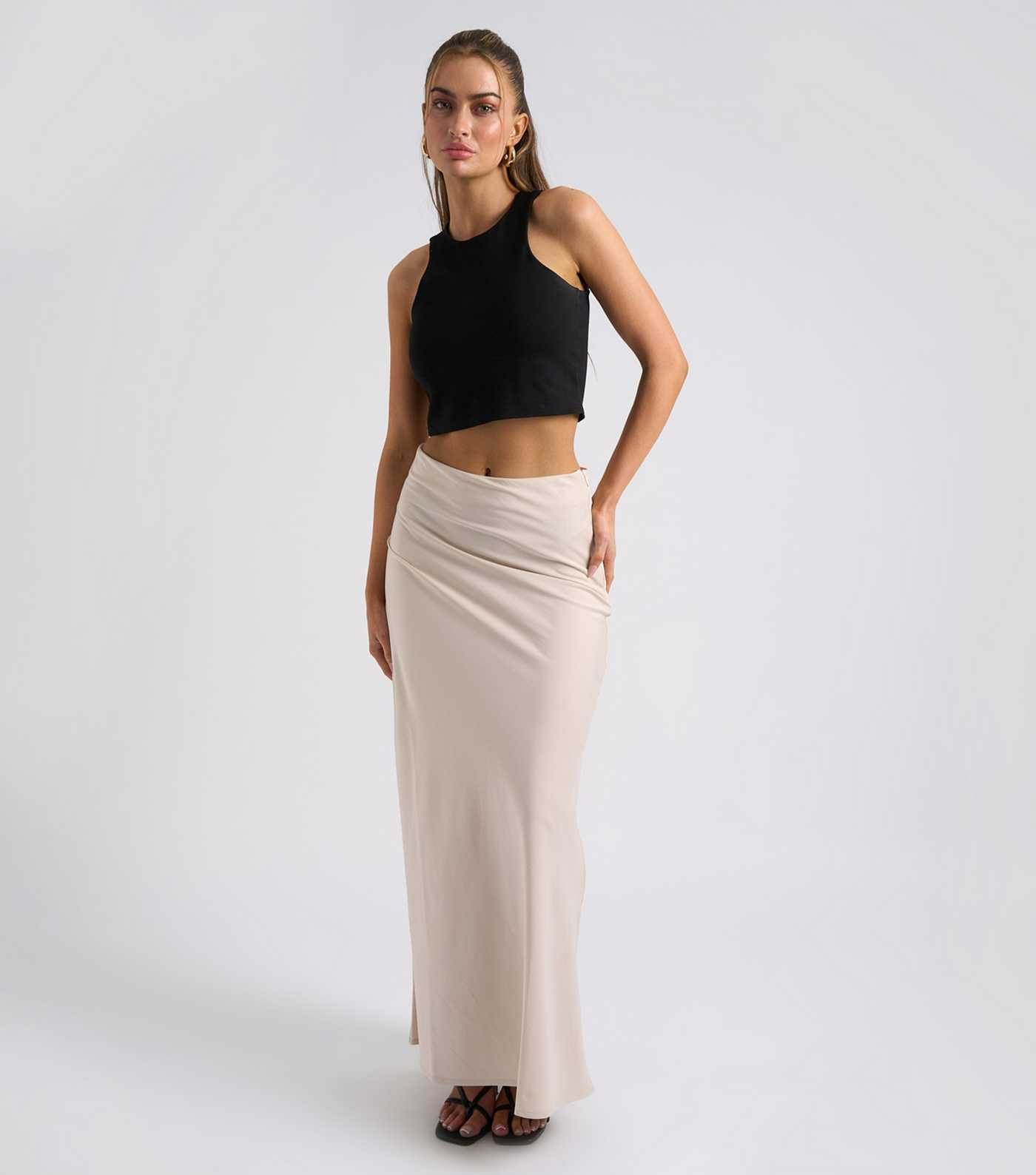 Urban Bliss Stone Satin Maxi Skirt | New Look | New Look (UK)