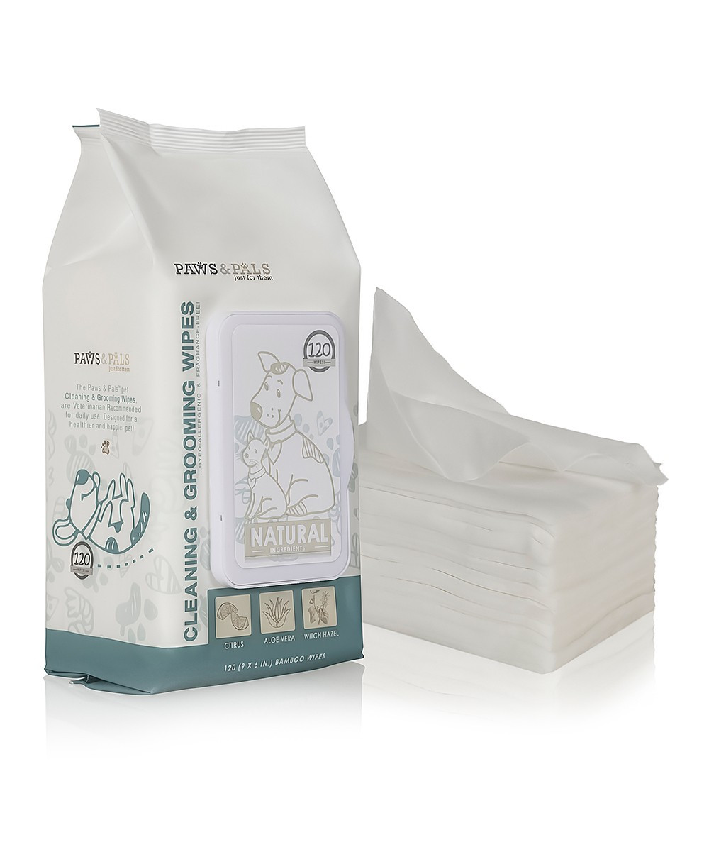 Paws & Pals Pet Wipes - 120-Ct. Hypo-Allergenic Pet Grooming Wipes | Zulily