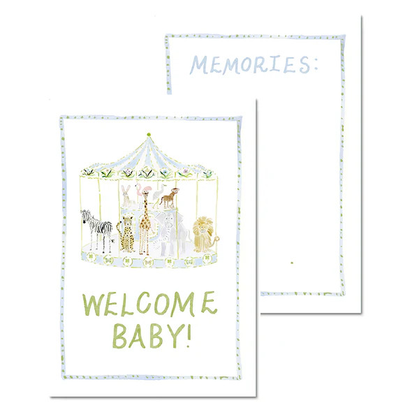 Baby Milestone Cards: Menagerie Blue Set | Evelyn Henson
