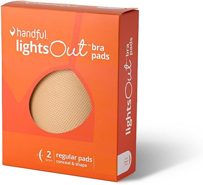 Handful Lights Out Thick Bra Pad Inserts for Sports Bras, Mastectomy Bras, and Swimsuit Tops | Amazon (US)