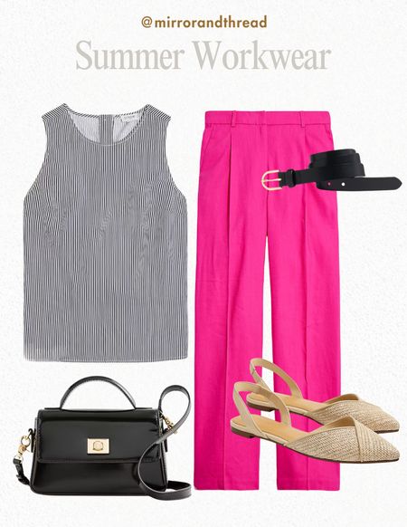 Fun summer workwear outfit! These pink pants are on sale for $34 and tank for $27 today! 

#LTKWorkwear #LTKStyleTip #LTKSeasonal