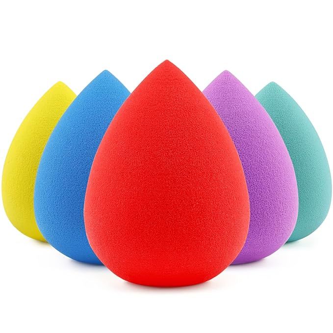 BEAKEY 5 Pcs Makeup Sponges Set, Foundation Blending Beauty Sponge, Boun Boun Sponges Flawless fo... | Amazon (US)