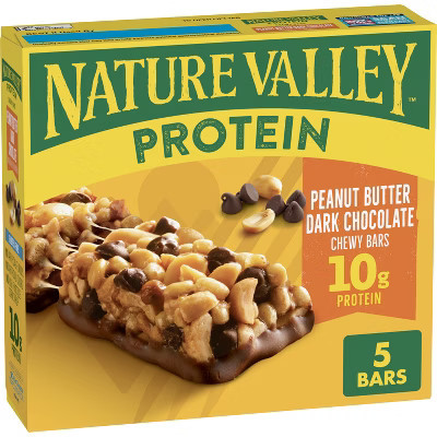 Nature Valley Peanut Butter Dark Chocolate Protein Chewy Bars - 5ct | Target