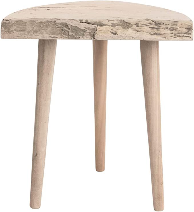 Creative Co-Op Reclaimed Wood Side, Bleached Finish Accent Table, 19" L x 16" W x 22" H, Natural | Amazon (US)