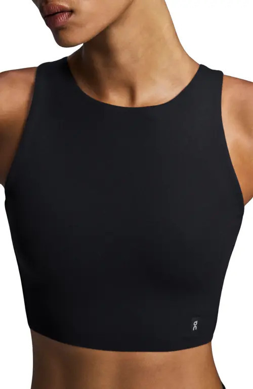 On Core 2-in-1 Crop Performance Tank in Black at Nordstrom, Size X-Large | Nordstrom