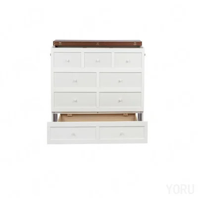 Murphy Bed Cabinet Queen With Storage Drawer And Charging Station, Usb Port, Solid Pine Murphy Bedframe For Home Office, Studio Or Guest Room,White-Wa | Wayfair North America