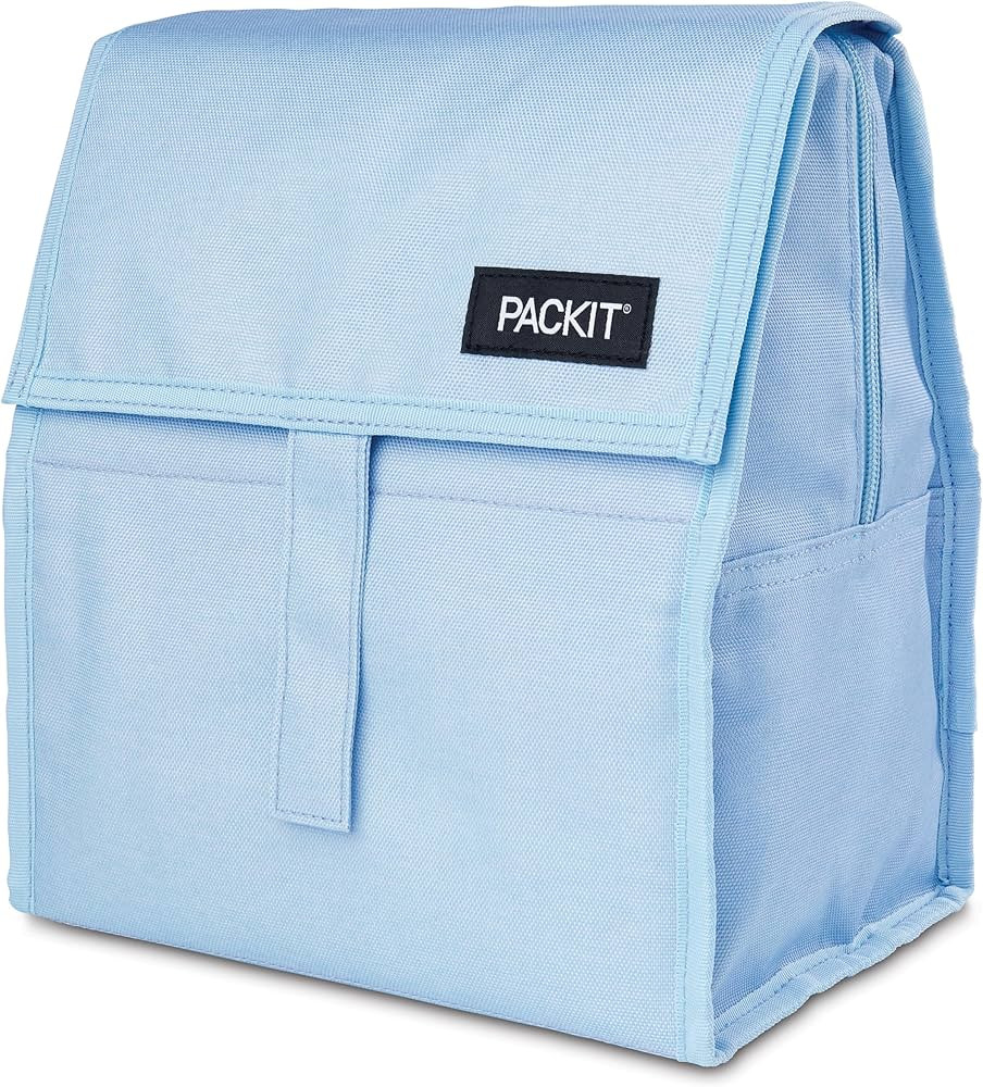 PackIt® Freezable Lunch Bag, Sky Blue, Built with EcoFreeze® Technology, Foldable, Reusable, Zi... | Amazon (US)