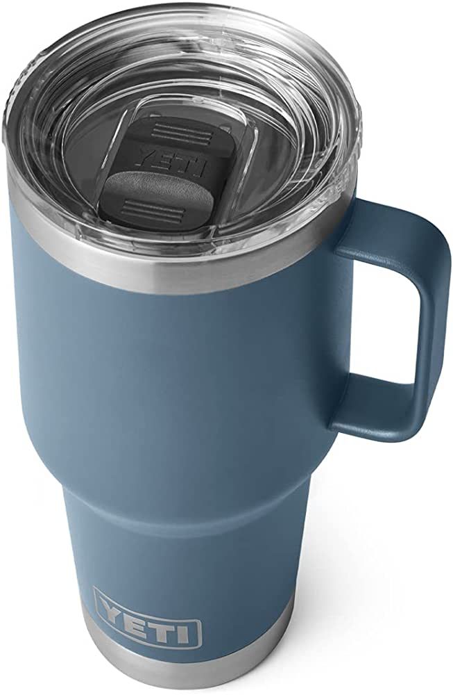YETI Rambler 30 oz Travel Mug, Stainless Steel, Vacuum Insulated with Stronghold Lid, Nordic Blue | Amazon (US)