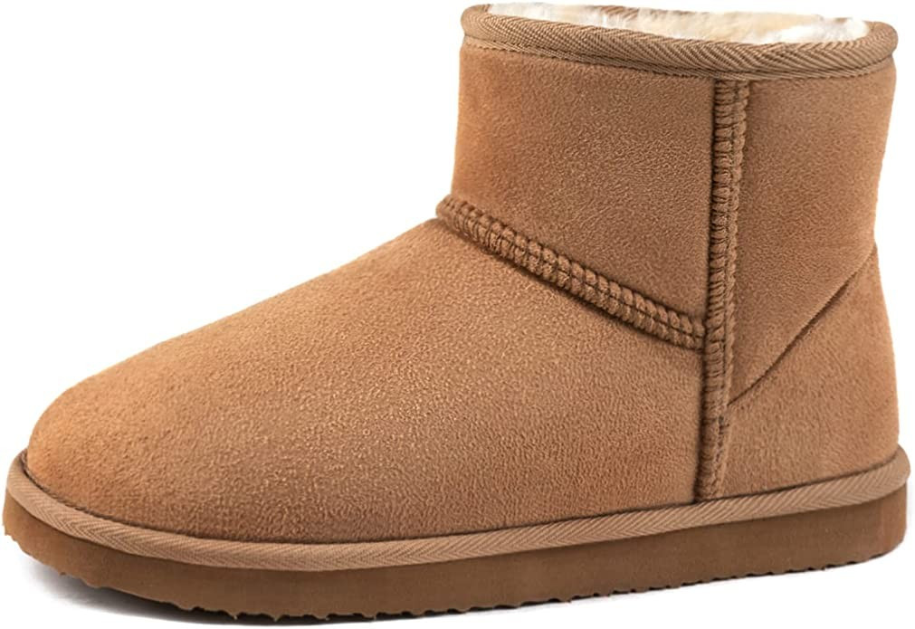 Zizor Women's Cozy Short Bootie Slippers, Winter Warm Hard Bottom House Shoes with Fuzzy Lining | Amazon (US)