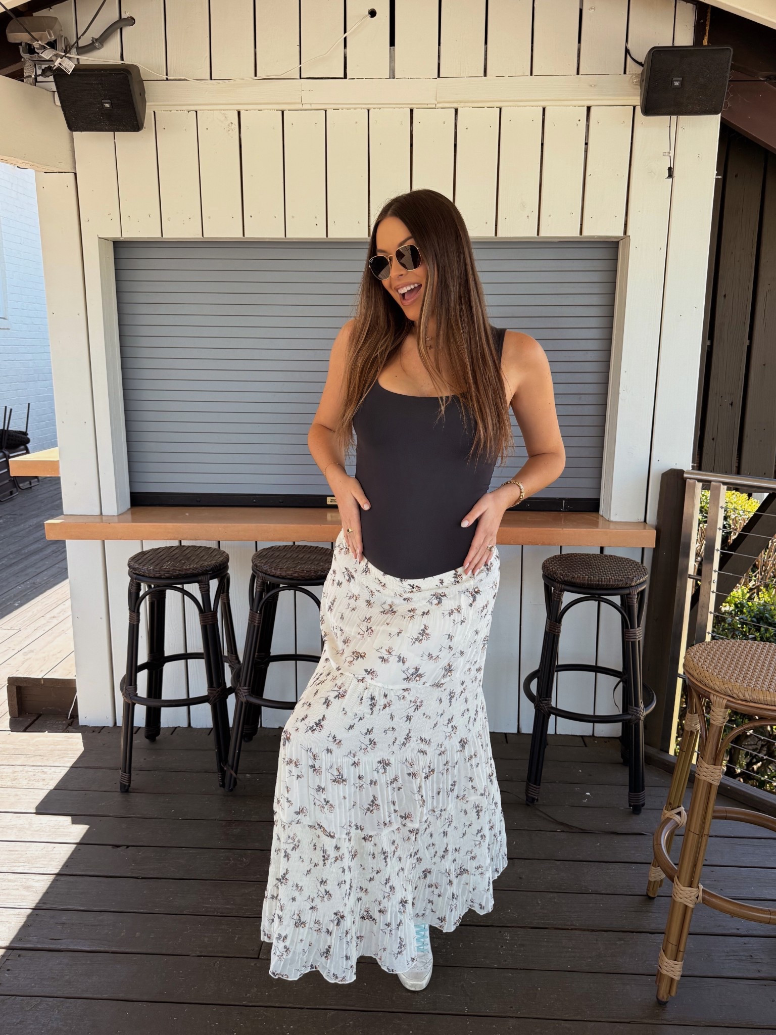 Finally found a cute pregnancy friendly skirt! So cute paired with my Zara tank but linked similar 🫶🏼 skirt & top would also but super cute not pregnant! 