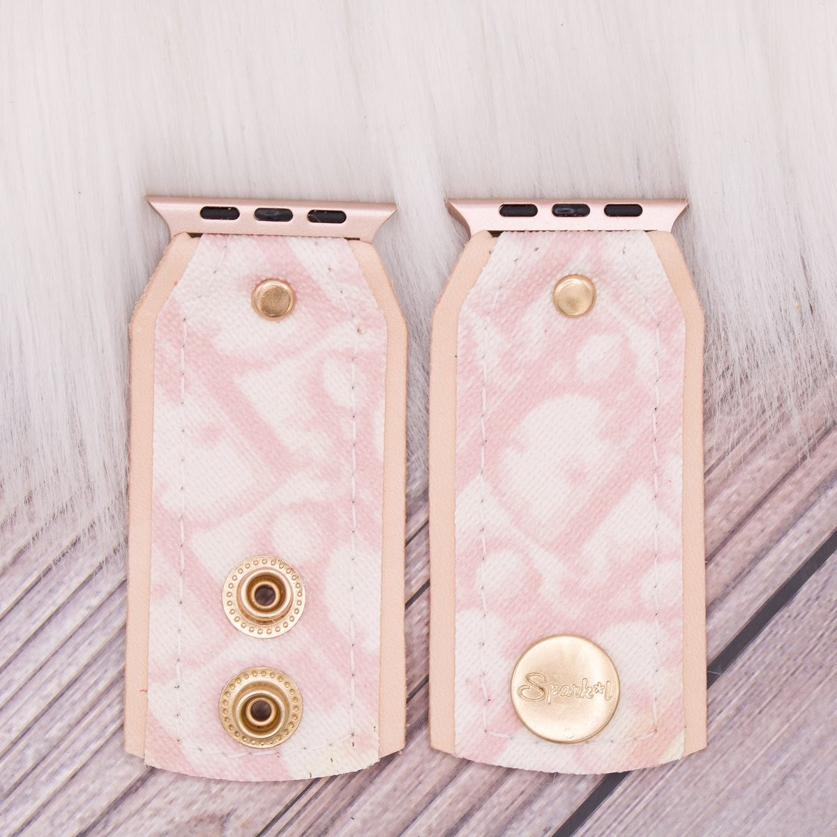 Open Box Ready to Ship Limited Edition In Upcycled Pink Dior Apple Watch Bow Band in XXXS 42/44mm | Sparkl