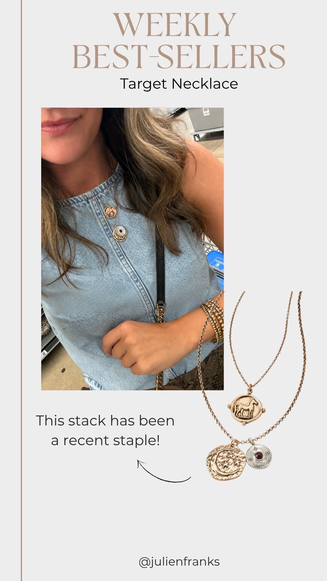 This @Target necklace stack has been a recent staple for me going into fall!

#LTKgrwm #LTKU #LTKootd