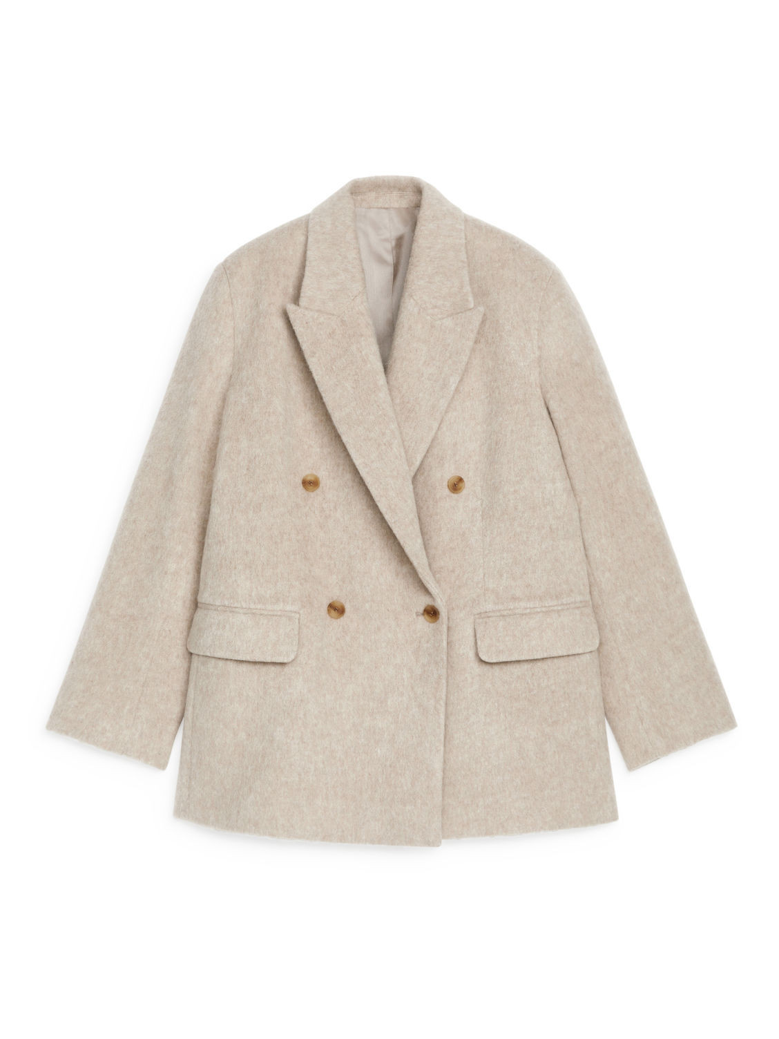 Brushed Wool Blazer - Beige | ARKET (US&UK)