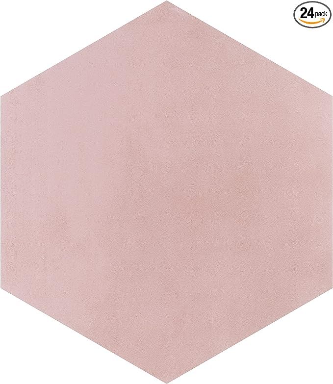 SomerTile Horizon Hex Rosa 7-3/4" x 9" Ceramic Floor and Wall Tile | Amazon (US)