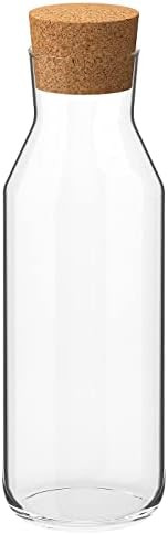 Ikea 365+ Drip-Free Carafe with Cork Stopper Lid, Glass Water Pitcher, Glass Fridge Carafe, Ice Tea  | Amazon (US)
