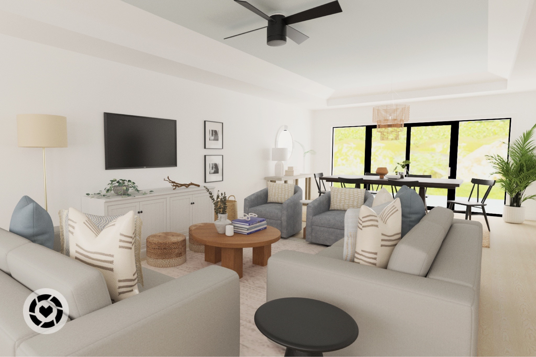 Coastal modern living room.
Scandinavian  

#LTKSeasonal #LTKhome #LTKsalealert