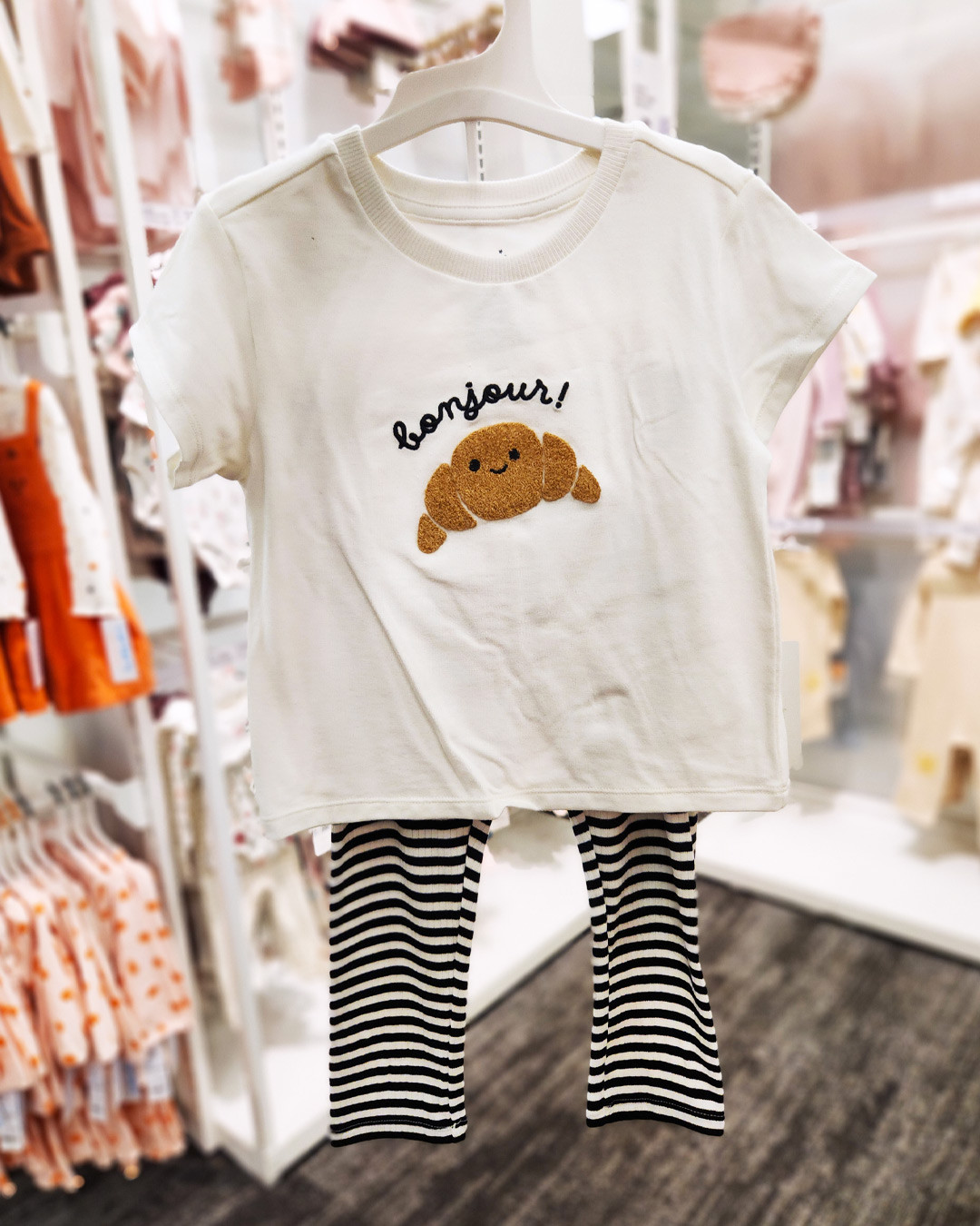 New baby set 🥐 Croissant sweatshirt and striped leggings

#newattarget #targetfinds #babyclothing 

 #LTKSeasonal #LTKBaby