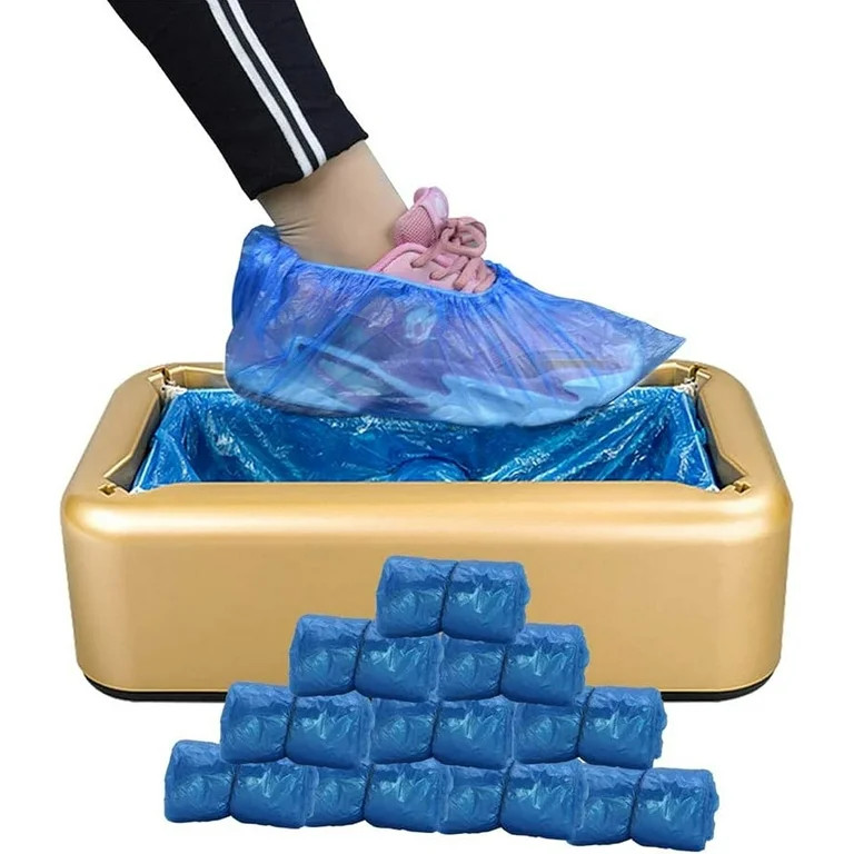 Beilan Automatic Shoe Covers Dispenser, Waterproof Dust Proof Blue, One Size (100 Count) | Walmart (US)