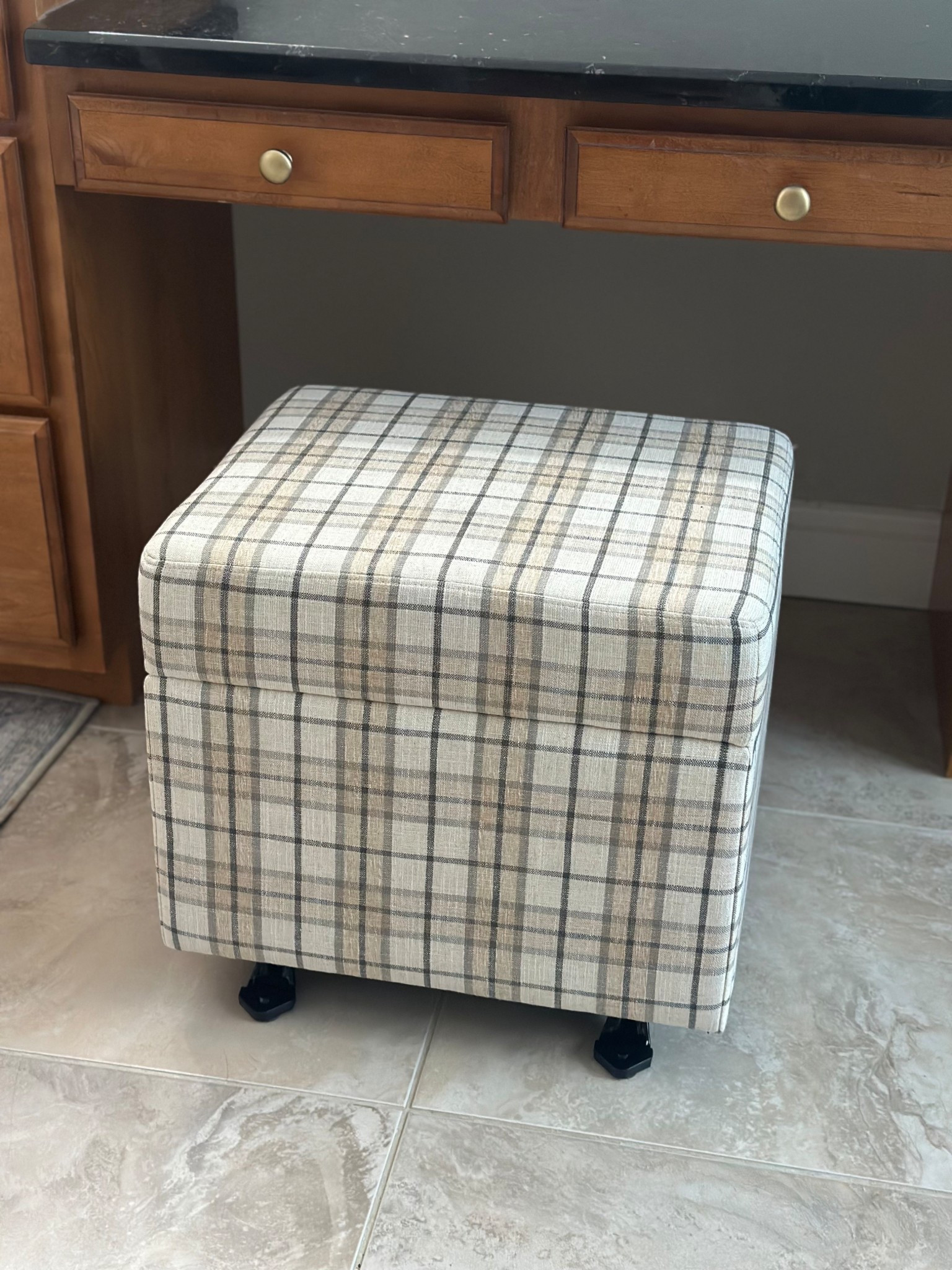 Ottoman from Wayfair that rocks! Perfect for my bathroom vanity 

#LTKFindsUnder100 #LTKCyberWeek #LTKHome