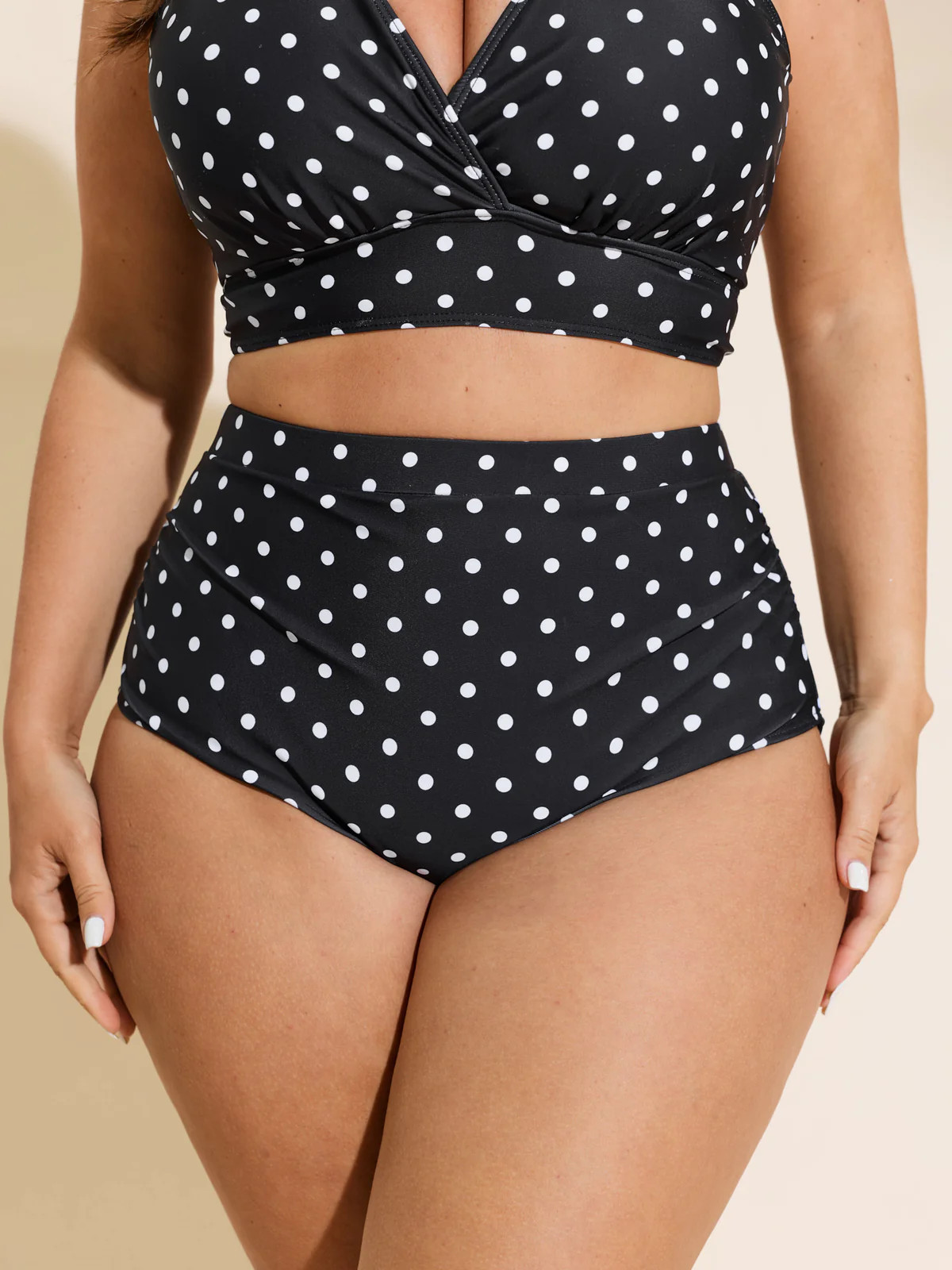 Polka Dots Skinny-Fit Bikini Bottoms | Bloomchic