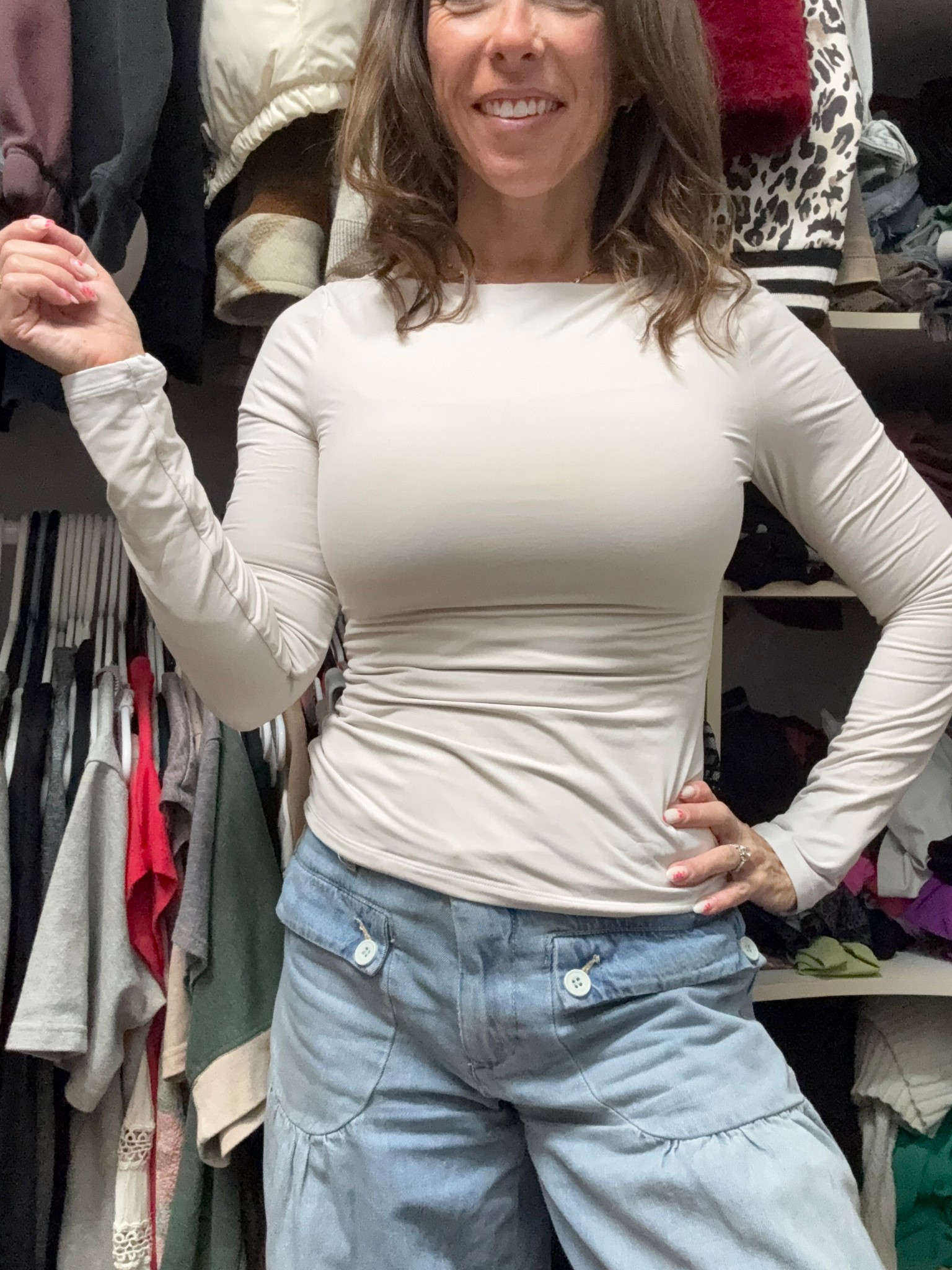 Like skims, double lined long sleeve tee. Perfect for layering this winter.

#LTKootd #LTKOver40