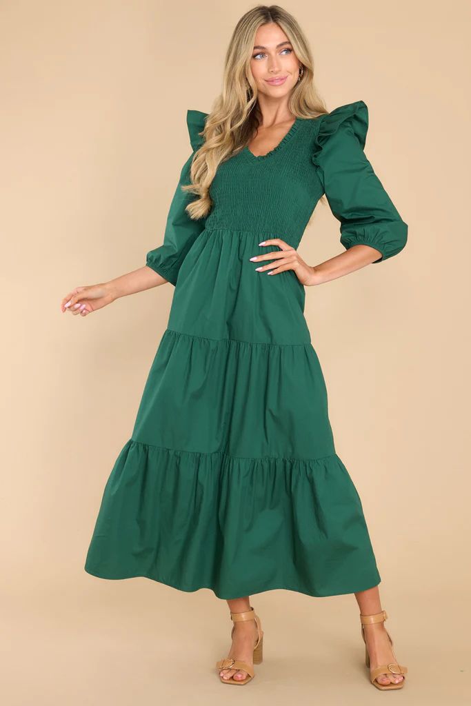 If You Know You Know Green Maxi Dress | Red Dress 