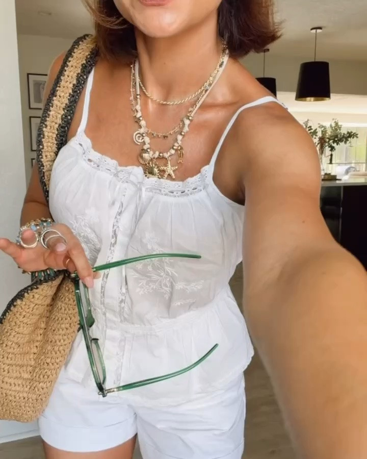 I love a classic all white outfit! This look is giving Free People and Anthropologie vibes — it’s insane! I can’t believe this is all from @Target!

Peplums are making a comeback and this one is so cute! Wear a red lip and this would be perfect for the Fourth of July! This look is so feminine and girly — will be so great for my European summer trip coming up!

These white shorts are a high waisted, classic fit. These can be styled so many different ways and the fit is incredible. Love this length! I’m wearing a small.

#LTKootd #LTKgrwm #LTKSeasonal
