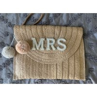 Bridal Shower Gift For Bride To Be|Engagement Ideas|Honeymoon Straw Purse|Bride Purse|Mrs. Purse | Etsy (US)