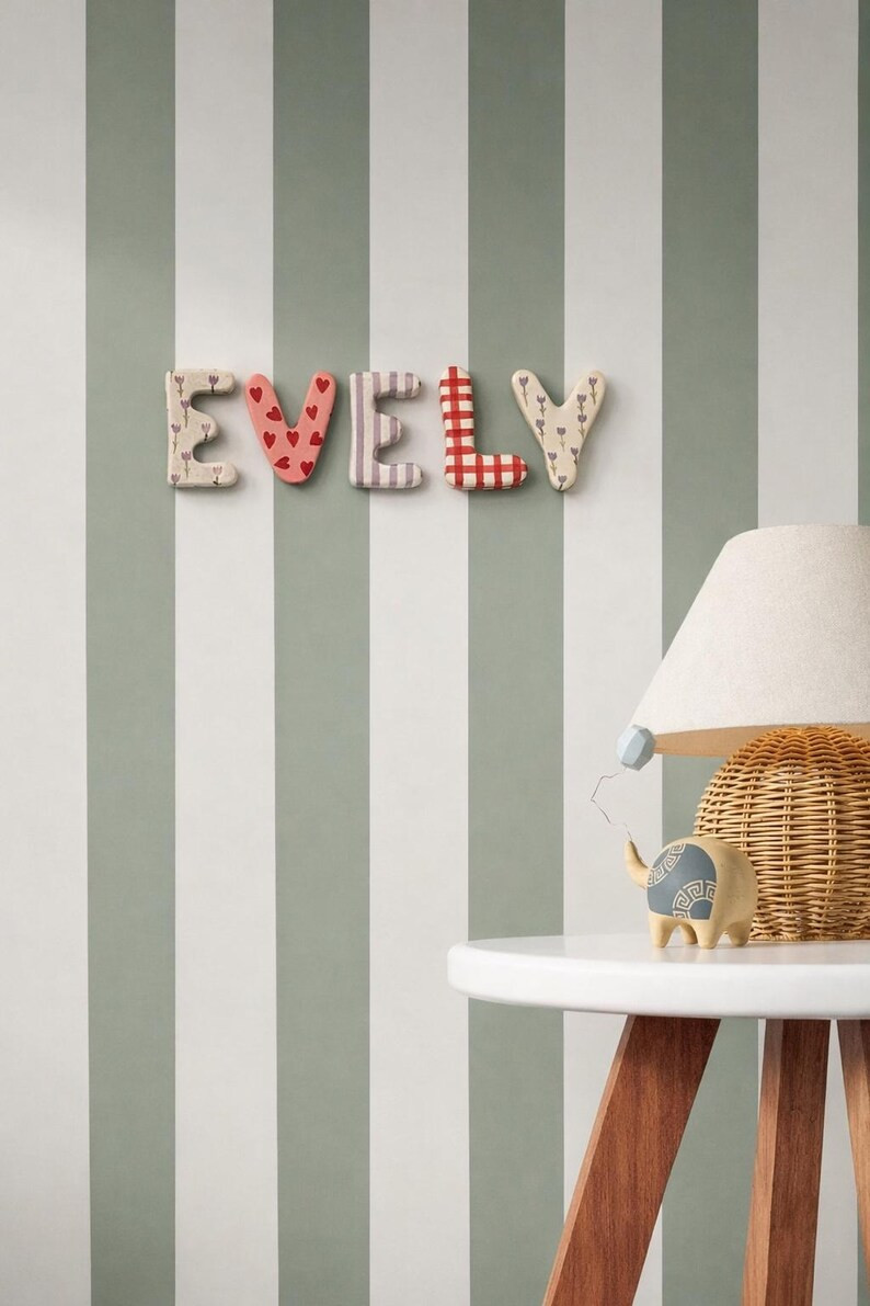 Personalized Baby Name Banner, Ceramic Letters, Colorful Kids Room Banner, Alphabet Sign - Etsy | Etsy (US)